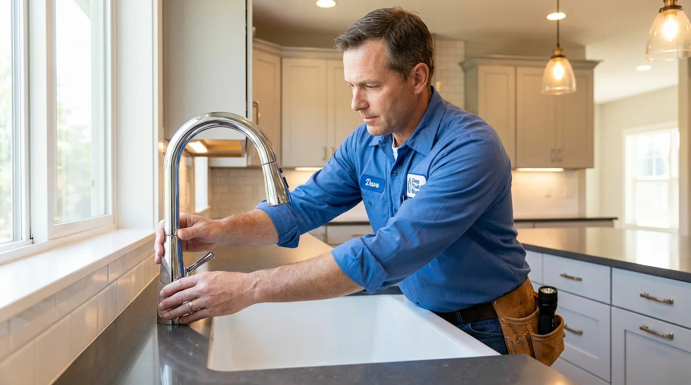 Kitchen faucet installation by Johns Plumbing LLC in Lynbrook